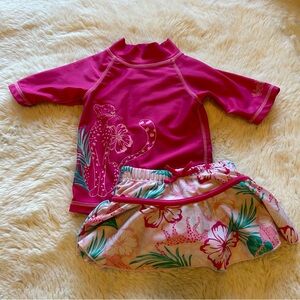 UVSkinz Pink Rash Guard Swim Set